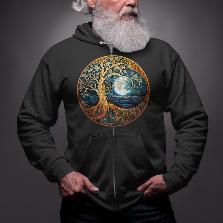 Yin Yang Tree Of Life Zip Up Hoodie