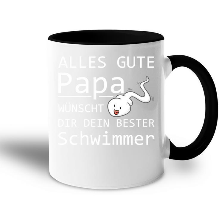 Alles Gute Papa Dein Beste Schwimmer -Ater Papa Father's Day Tasse Zweifarbig