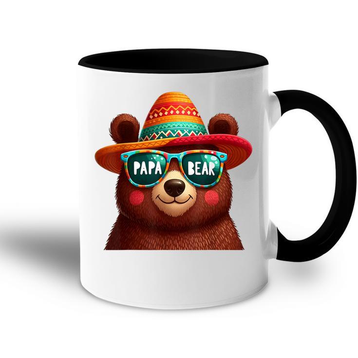 Bär Papa Bear Papaatertagsgeschenk Für Papa Spruch Lustig Tasse Zweifarbig