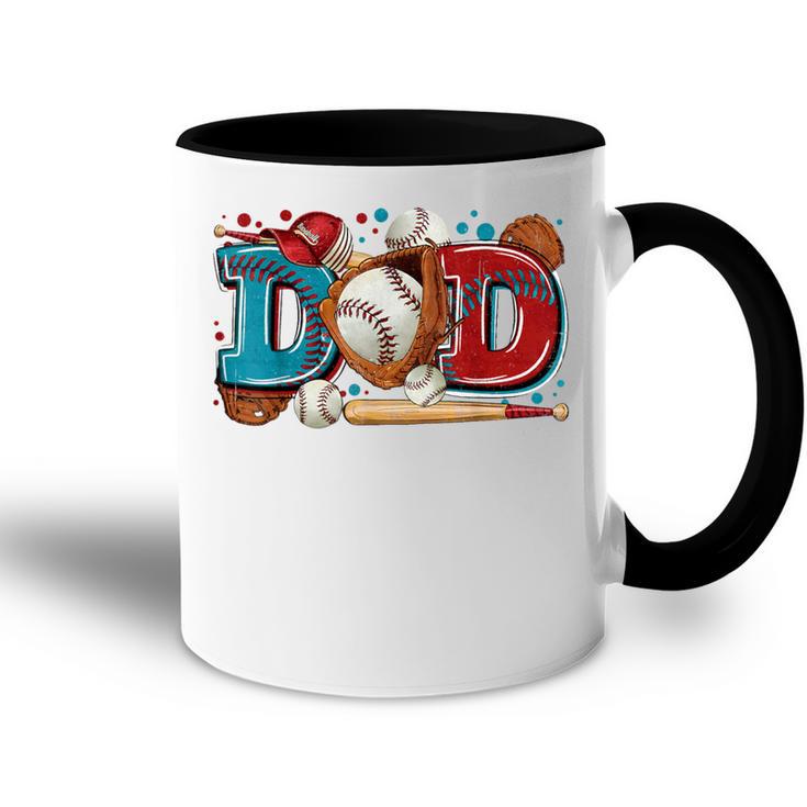 Baseball Papa Papaintageatertag Ball Softball T-Ball Tasse Zweifarbig