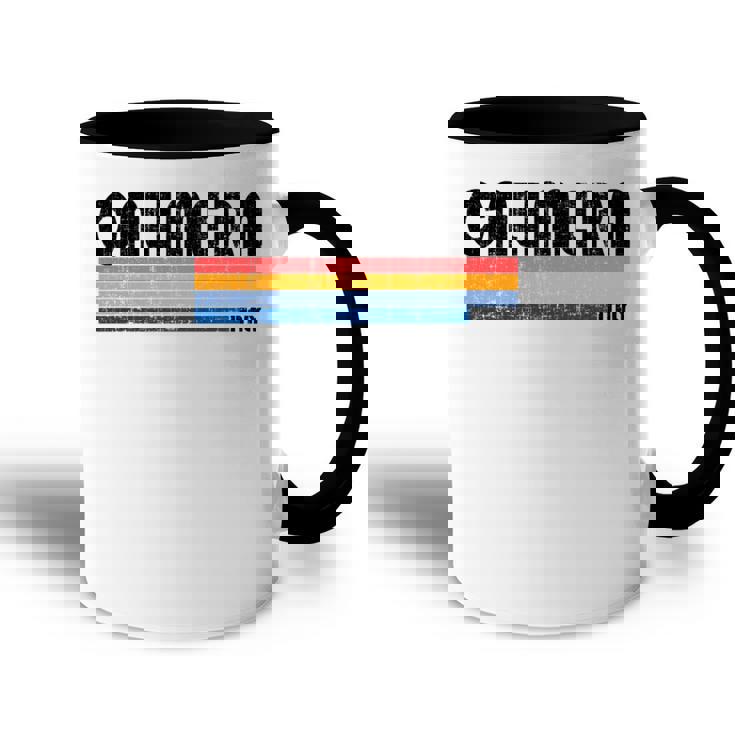 Calimera Italia Retro 70S 80S Style Manga Larga Accent Mug