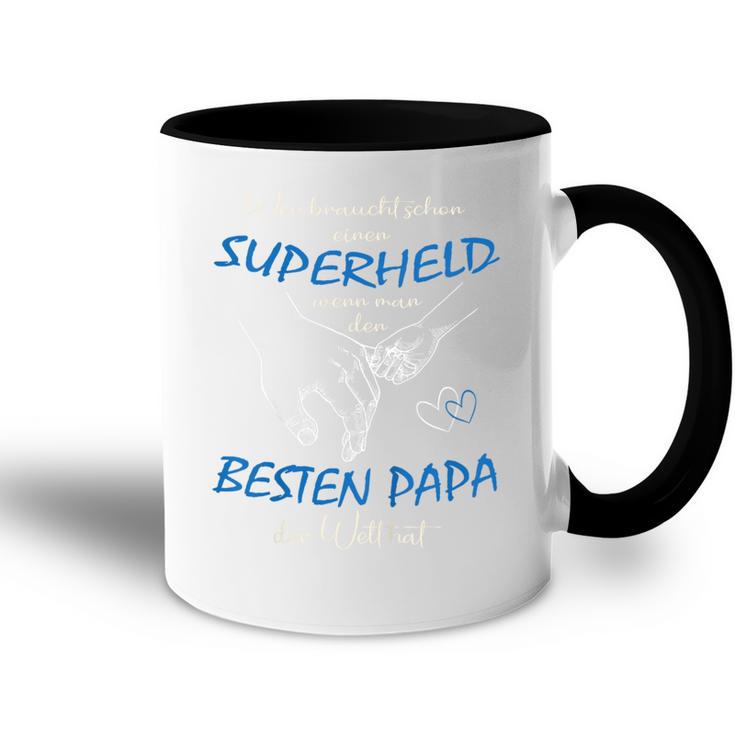 Children's Superhero Bester Papa Der Welt 80 Tasse Zweifarbig