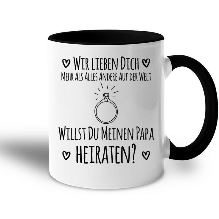 Children's Willst Du Meine Papa Marrate Tasse Zweifarbig