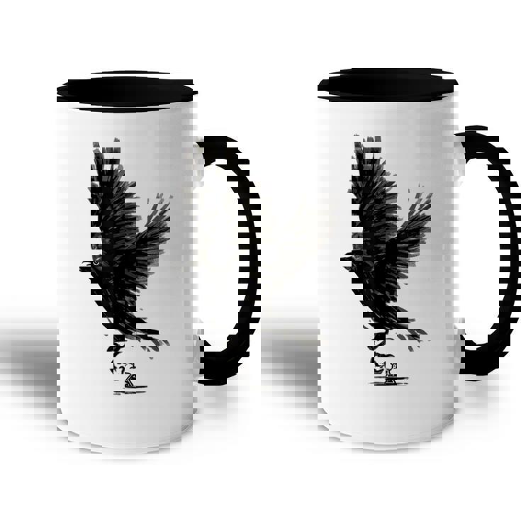Cuervo Pájaro Cuervo Tatuaje Accent Mug