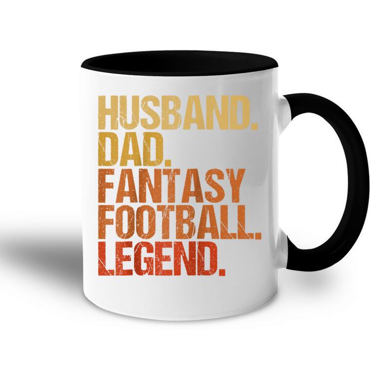 Ehemann Papa Fantasy Football Legend Cooles Ater Herren Raglan Tasse Zweifarbig