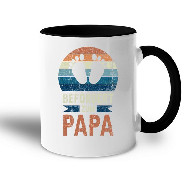 Für Papa Zur Geburt Frischgebackener Papa Retro Tasse Zweifarbig