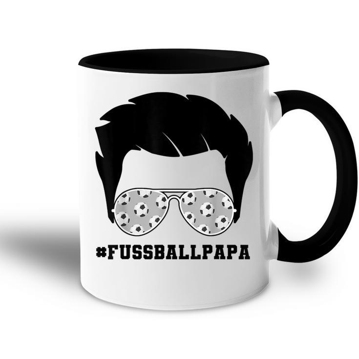 Fußballpapa Football Dad Tasse Zweifarbig