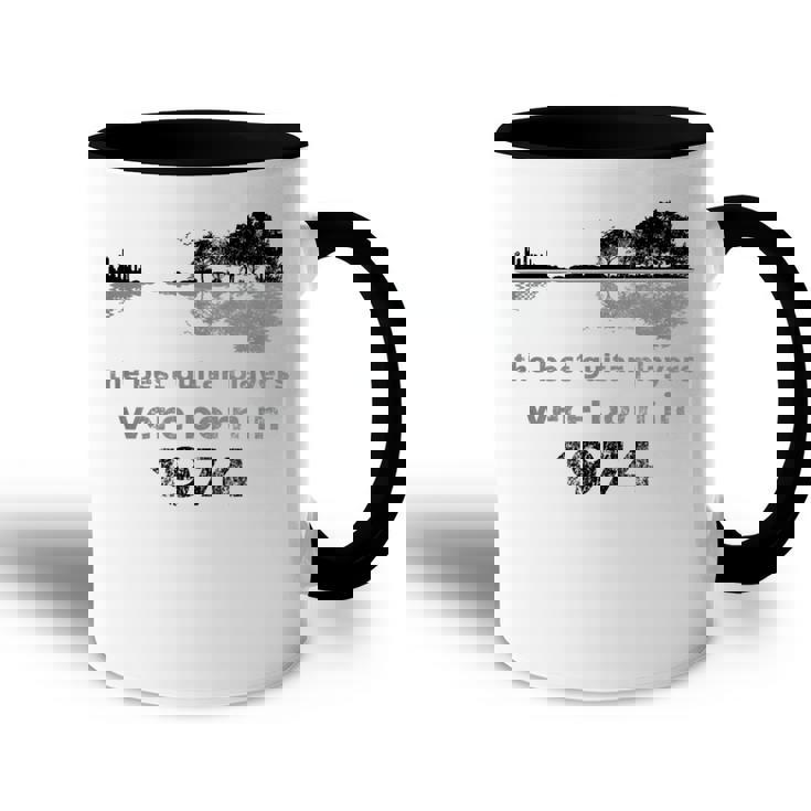 Guitarrista Guitarra Con Paisaje Best Guitar Players 1974 Accent Mug