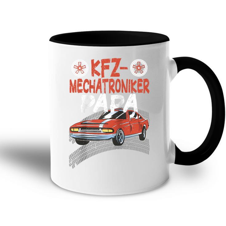 Herren Kfz Mechatroniker Papa Schrauber Und Mechatroniker Raglan Tasse Zweifarbig