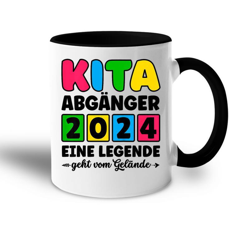 Kinder Kita Abgänger 2024 Schulkind Schule Letzter Tag Einschulung Tasse Zweifarbig