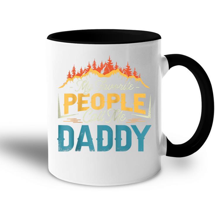 Meine Lieblingsleute Nennen Mich Papa Raglan Tasse Zweifarbig