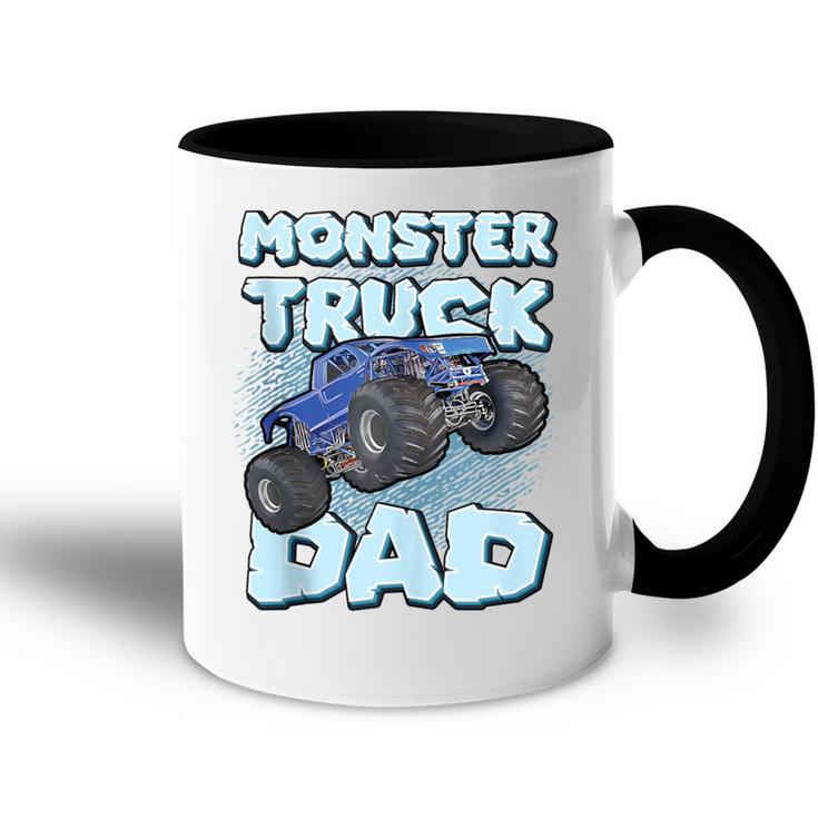 Monster Truck Papa Füräter Cooler Papa Lustiger Monstertruck Tasse Zweifarbig