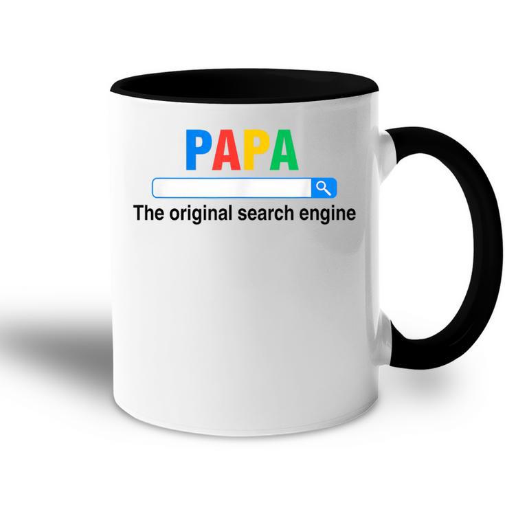 Papa Die Original-Suchmaschine Lustigeratertag Tasse Zweifarbig