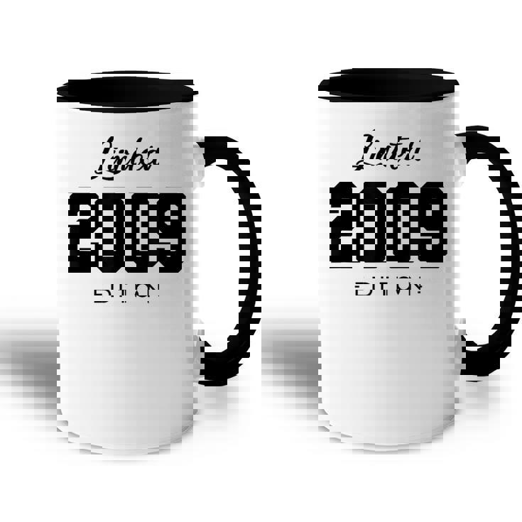 Retro 15 Años Nacido En 2009 Edición Limitada 15 Cumpleaños Accent Mug