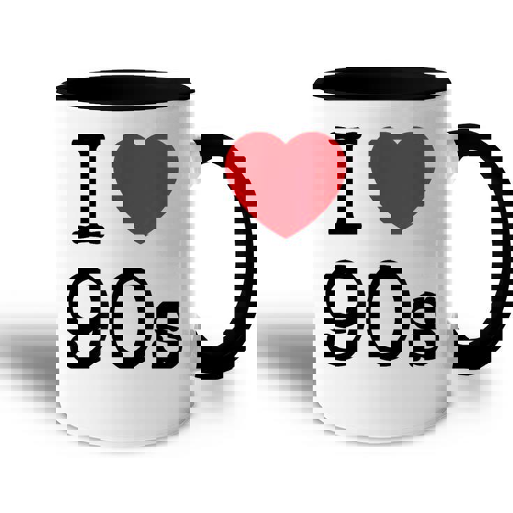 S De Regreso A Los 90 Diseño Gráficointage Retro I Love 90'S Accent Mug