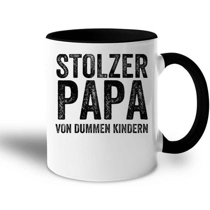 Stolzer Papaon Ein Paar Dummen Kindern Kapuzenjacke Tasse Zweifarbig