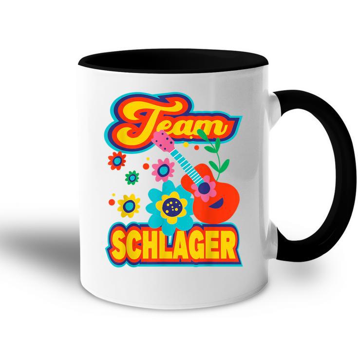 Team Schlager Partner Schlageroutfit Schlagerfan Costume Fan Gray Tasse Zweifarbig