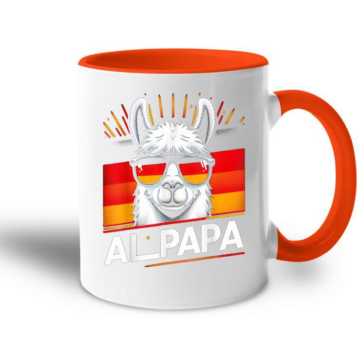 Alpapaatertag Papa Alpaka Retrointage Deutschland Flagge Tasse Zweifarbig