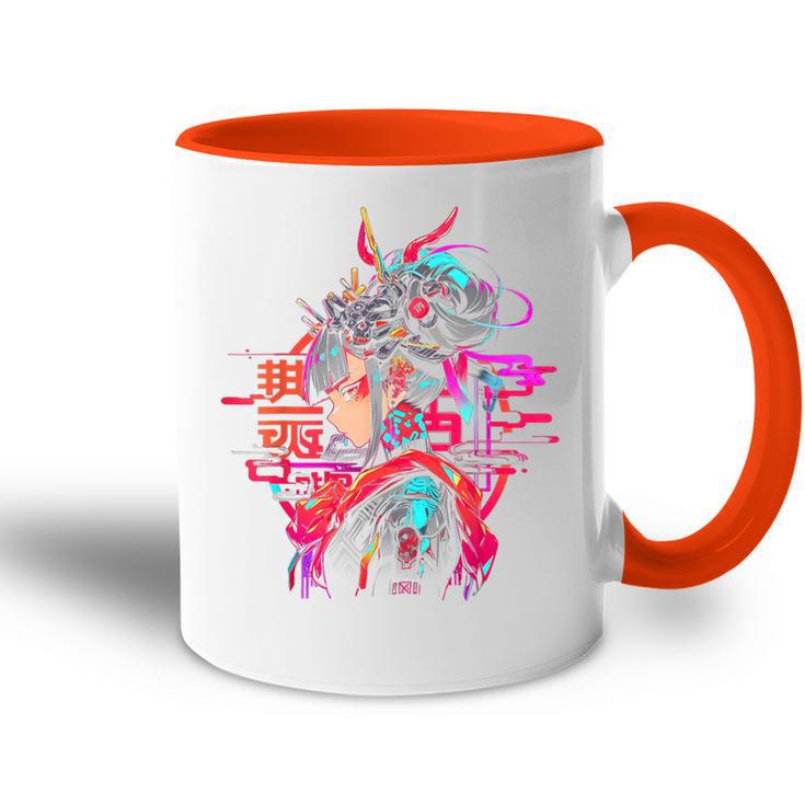 Anime Manga Cyberpunk Aesthetic Techwear Harajuku Punk Tasse Zweifarbig