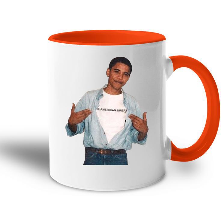 Barack Obama Retro Collegeintage Young Obama Tasse Zweifarbig