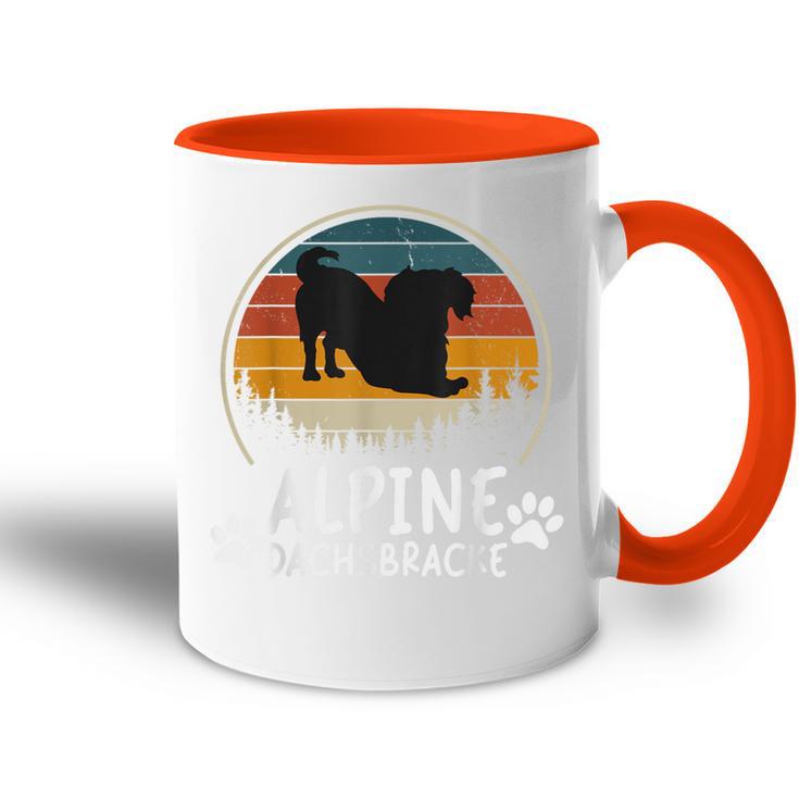 Basset Alpindackel Papa Wieneratertag Tasse Zweifarbig