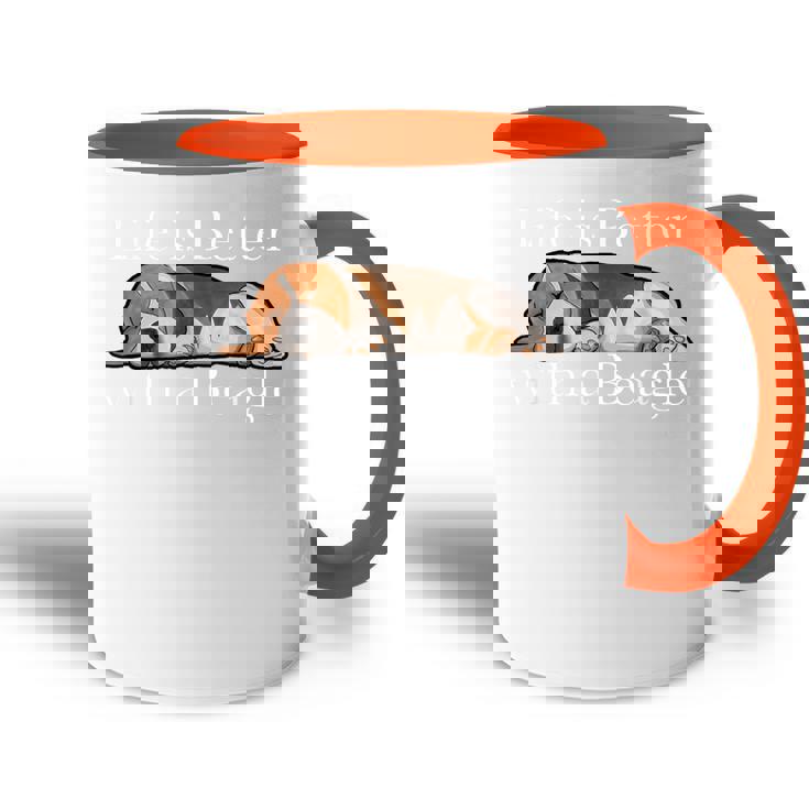 Beagle Dog Lover Slogan Laida Es Mejor Con Beagles Accent Mug