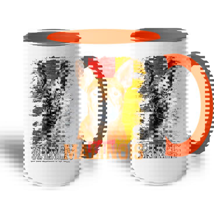 Berger Malinois Belgian Malinois Avec Drapeau Grunge Accent Mug