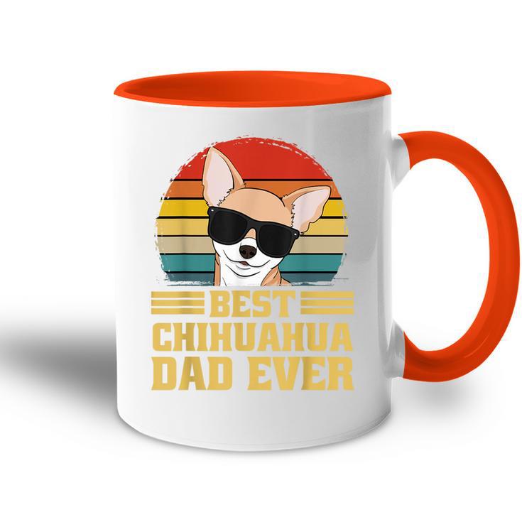 Best Chihuahua Dog Puppy Retro Dad Dad Dad Man Tasse Zweifarbig