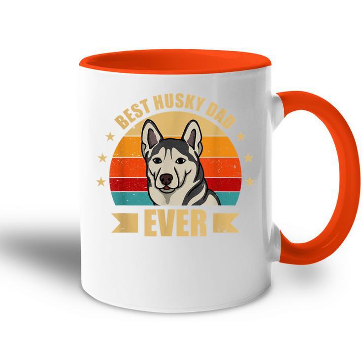 Bester Husky Dad Aller Zeiten Papa Husky Dog Lovers Tasse Zweifarbig