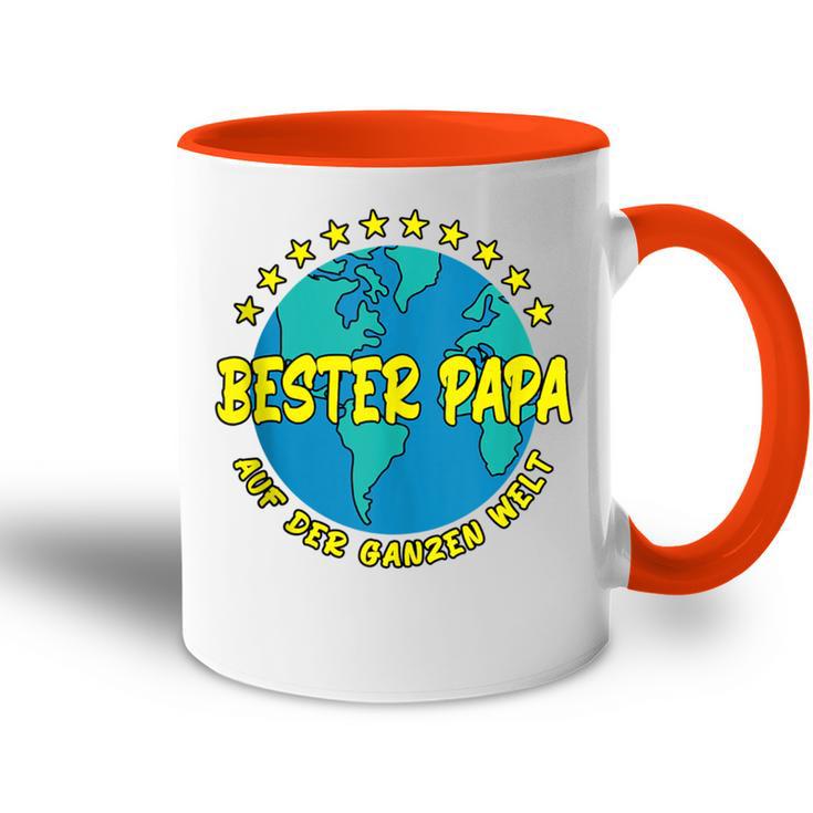 Bester Papa Auf Der Ganzen Welt I Papaatertag Tasse Zweifarbig