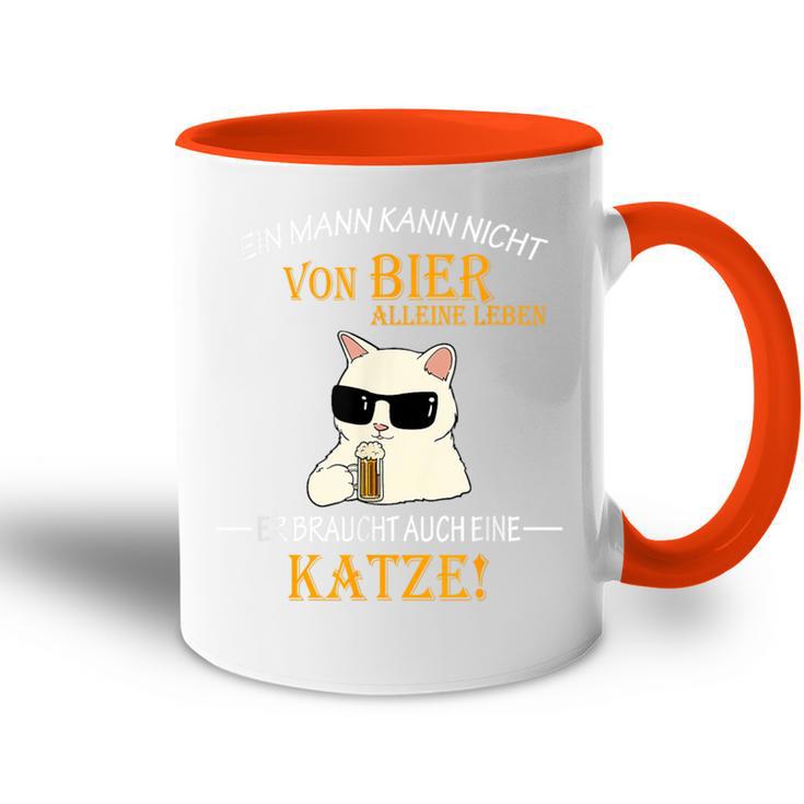 Bier Und Coole Katzen Lustiger Spruch Katzenbesitzer Papa Tasse Zweifarbig