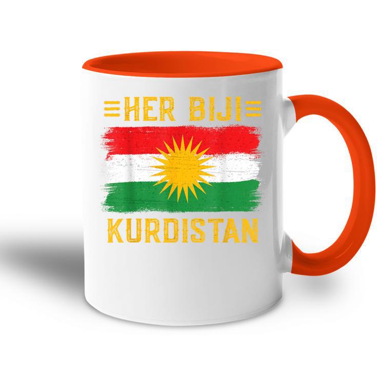 Her Biji Kurdistan Flag Kurdish Kurd Erbil Kurdi Kurdistan Tasse Zweifarbig