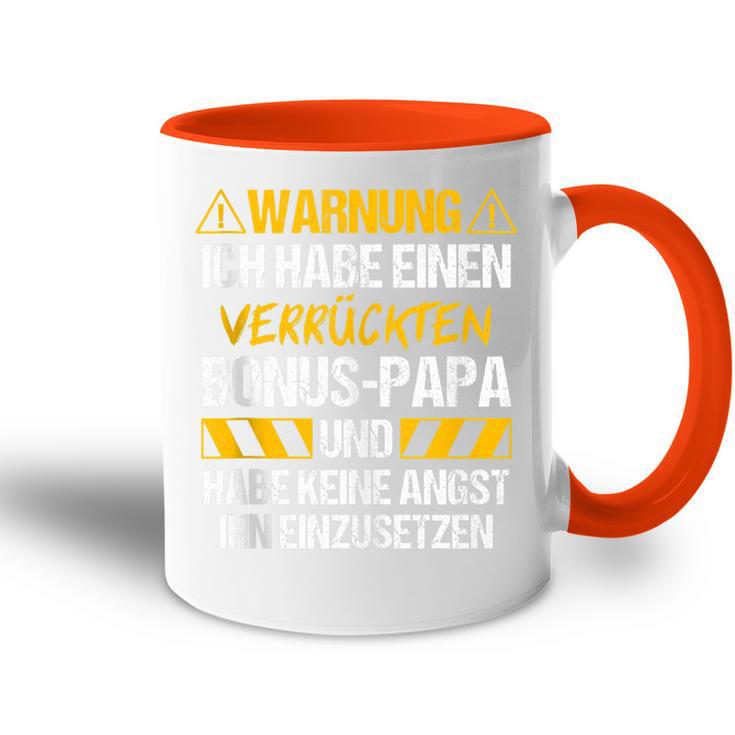 Bonus Papa Bonusater Stiefpapa Tochter Spruch Geschenk Tasse Zweifarbig