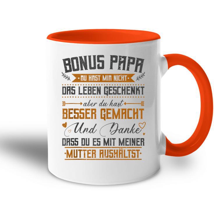 Bonus Papa Du Hast Mir Nicht Das Leben Geschenkt Aber Tasse Zweifarbig