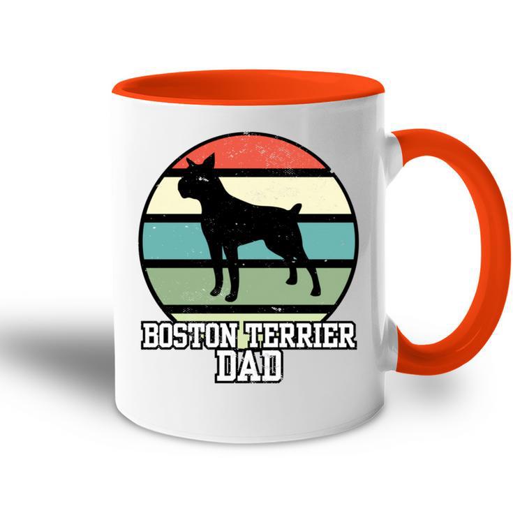 Boston Terrier Papa I Retro Boston Terrier Tasse Zweifarbig