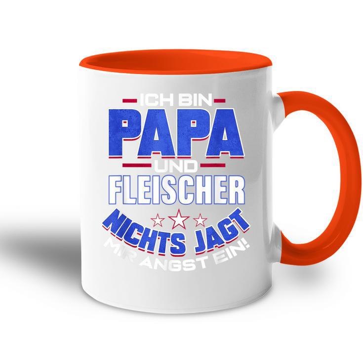 Butcher Dad Butcher Meat Butcher Butcher Battler Tasse Zweifarbig