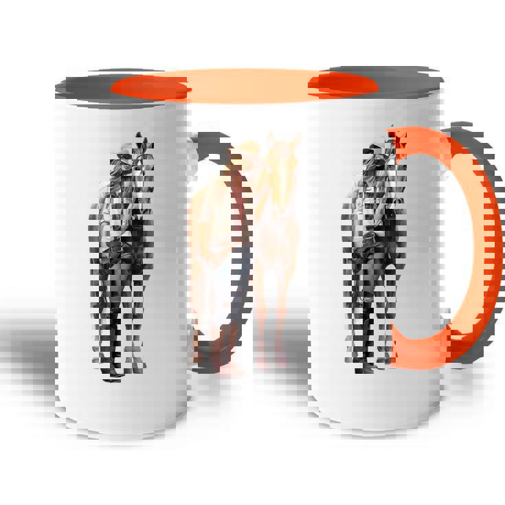 Caballo Chica Caballo Equitación Poni Acuarela Accent Mug