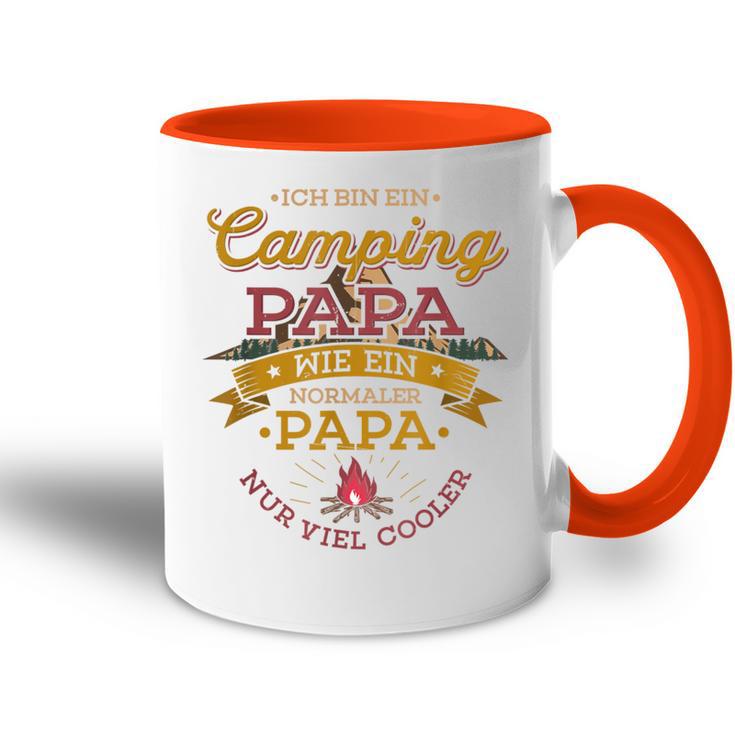 Camping Papa Wie Ein Normaler Papa Nur Cooler Zelten Camper Tasse Zweifarbig