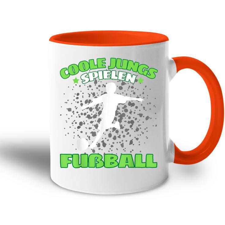 Cool Boys Spielen Fußball Football Tasse Zweifarbig