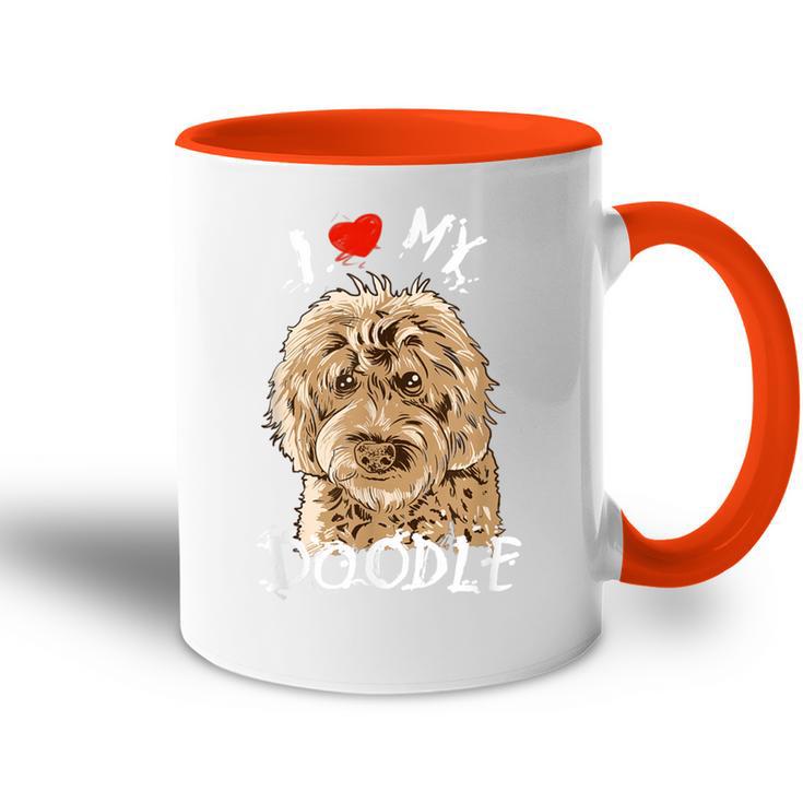 Cute I Love My Goldendoodle Golden Doodle Tasse Zweifarbig