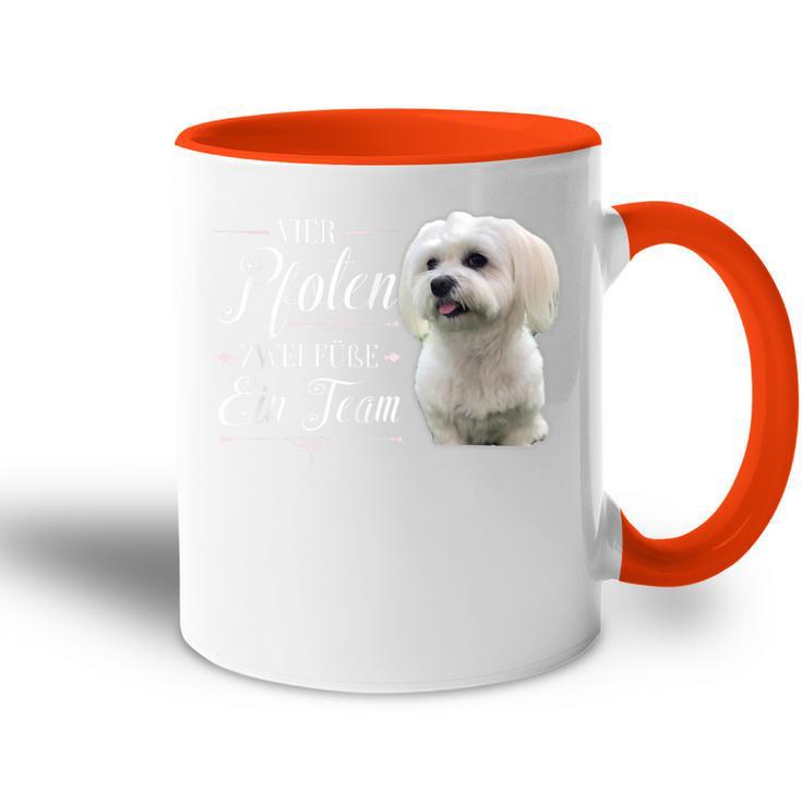 Cute Maltese Dog Graphic Tasse Zweifarbig