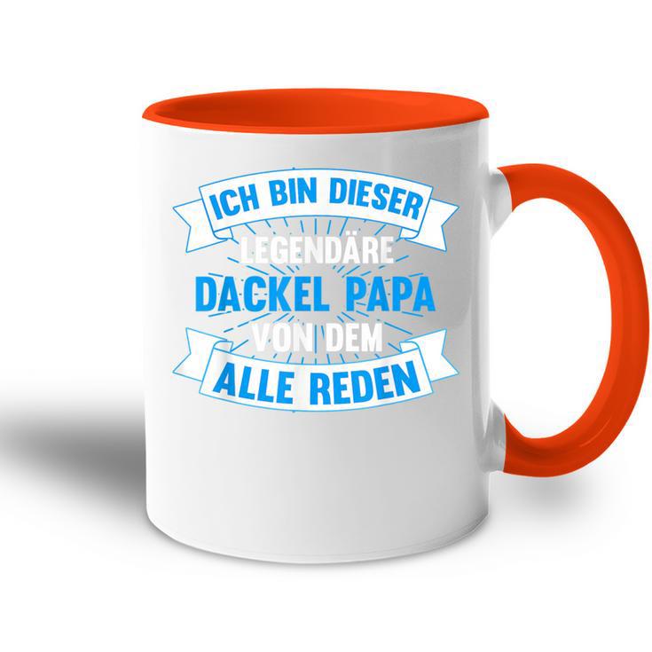 Dachshund Dad Dachshund Papa Teckel Tasse Zweifarbig