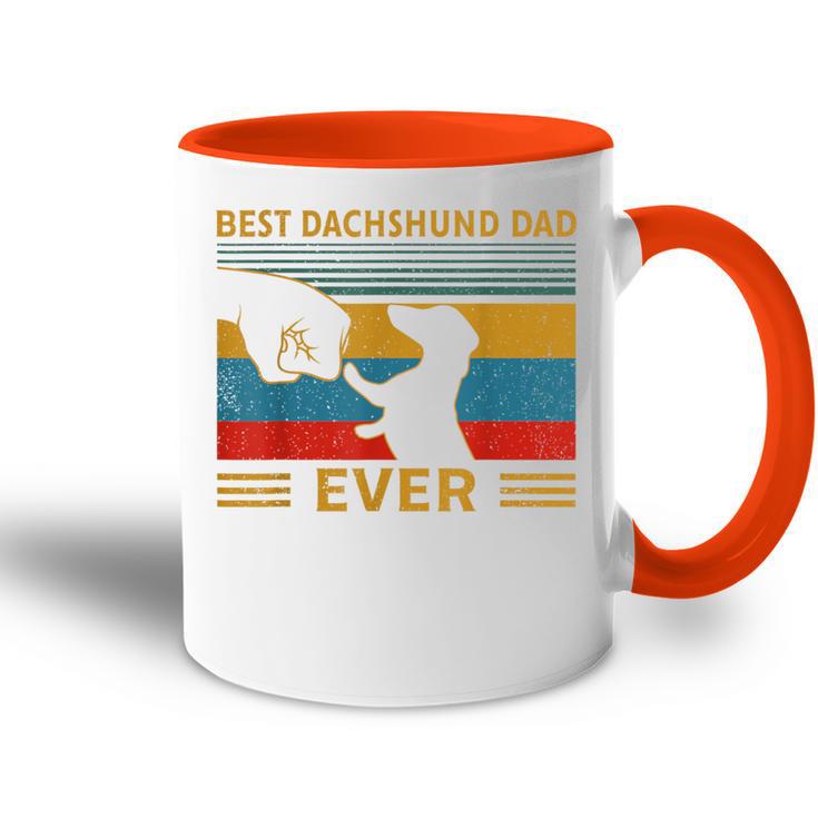 Dachshund Papa Best Dachshund Dad Ever Tasse Zweifarbig