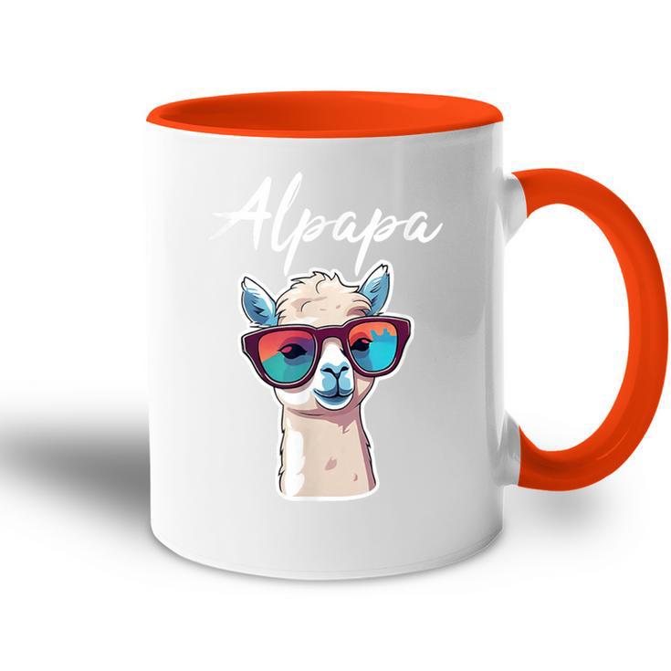 Dad Alpaka Fan Liebhaber Papaatertag Geschenk Alpapa Lama Tasse Zweifarbig