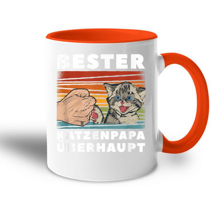 Dad Father's Day Bester Katzenpapa Tasse Zweifarbig