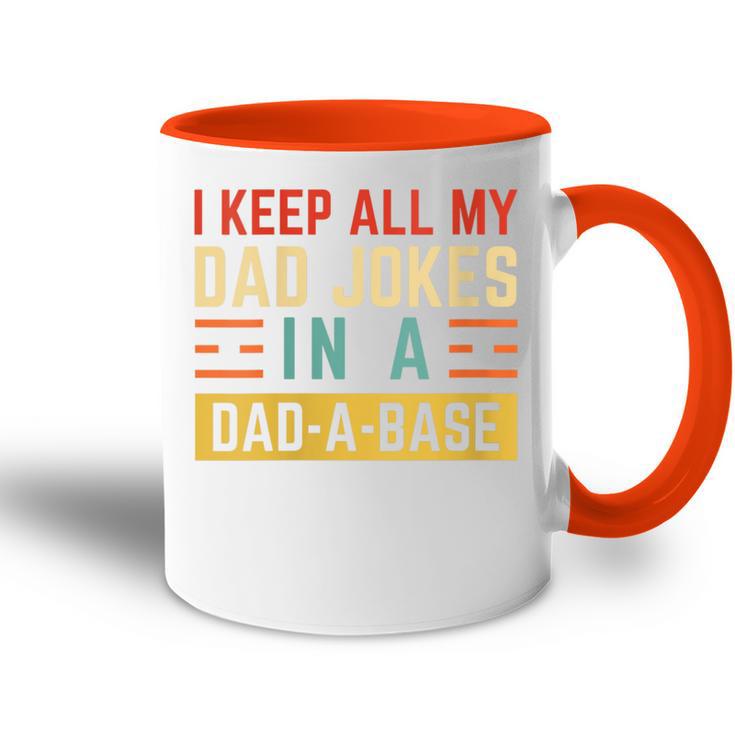 Damen Ich Behalte Alle Witze Meinesaters In Einem Papa Imintage-Stil Mit-Ausschnitt Tasse Zweifarbig