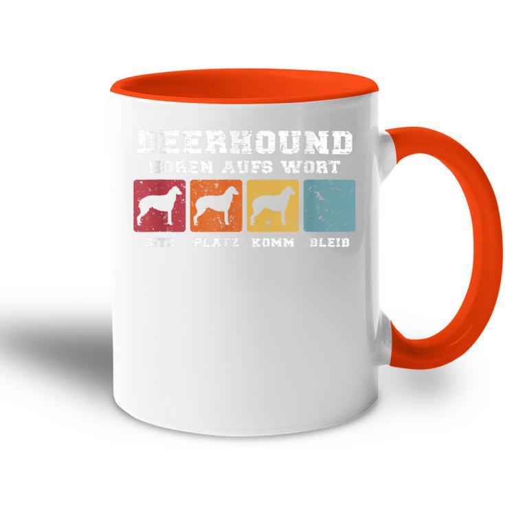 Deerhound Hören Aufs Wort Tasse Zweifarbig