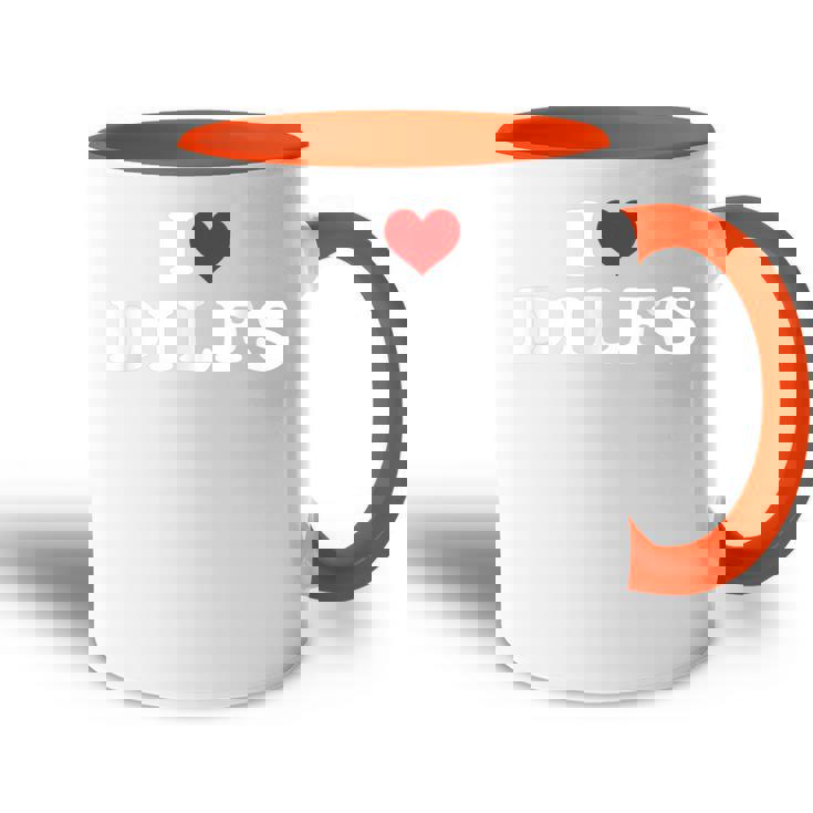 Divertido Me Encantan Los Dilf Me Encantan Los Dilf Red Heart Cool Accent Mug