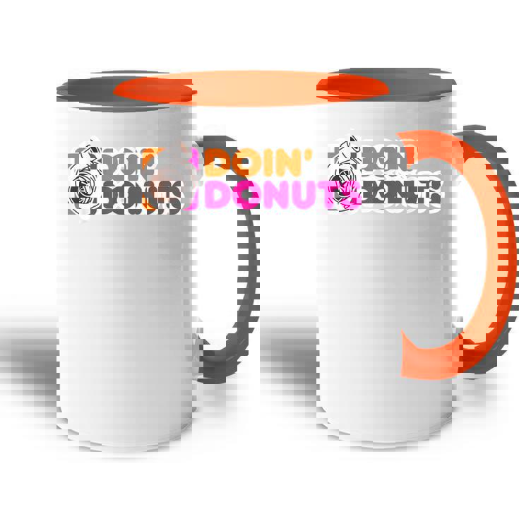 Doin' Donuts Divertidos Carreras & Drift Car Entusiasta Accent Mug