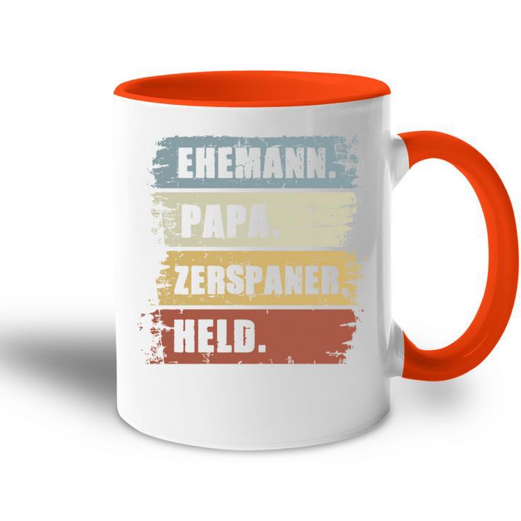 Ehemann Papa Zerspaner Held Zerspanungsmechanikeratertag Tasse Zweifarbig